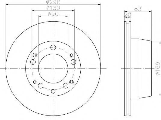 HELLA PAGID 8DD355102071 гальмівний диск