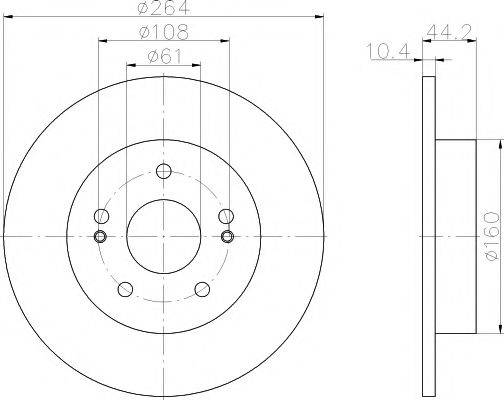 HELLA PAGID 8DD355103541 гальмівний диск