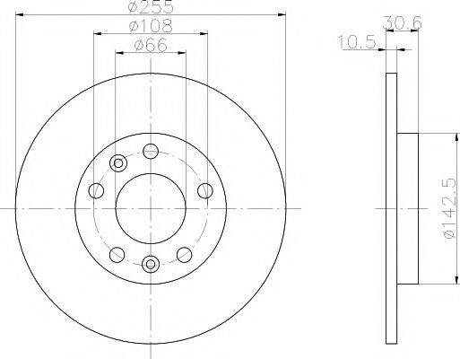 HELLA PAGID 8DD355105281 гальмівний диск