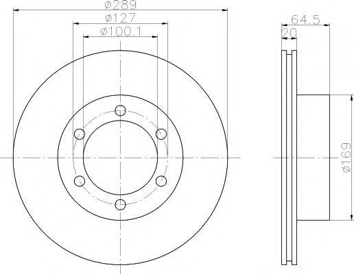 HELLA PAGID 8DD355104761 гальмівний диск