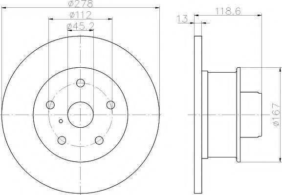 HELLA PAGID 8DD355100471 гальмівний диск