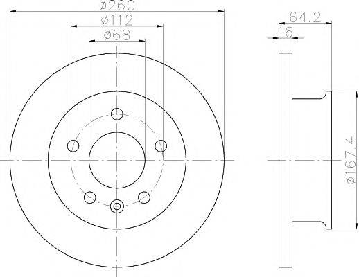 HELLA PAGID 8DD355102621 гальмівний диск