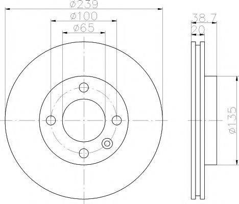 HELLA PAGID 8DD355100181 гальмівний диск