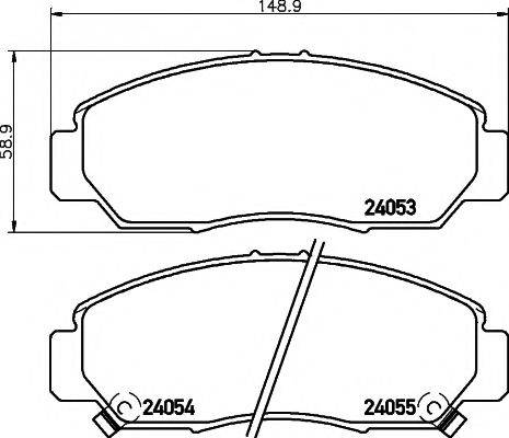 HELLA PAGID 8DB355010981 Комплект гальмівних колодок, дискове гальмо