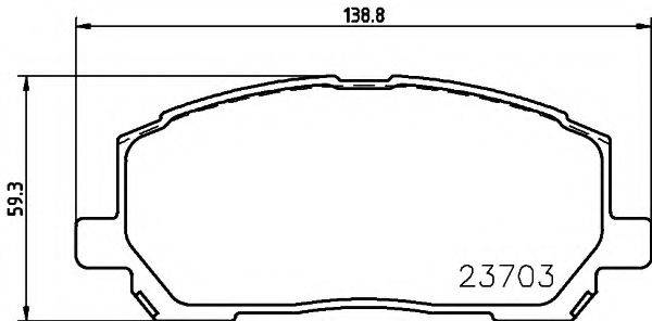 HELLA PAGID 8DB355011161 Комплект гальмівних колодок, дискове гальмо