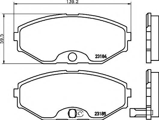 HELLA PAGID 8DB355011181 Комплект гальмівних колодок, дискове гальмо