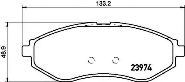 HELLA PAGID 8DB355011251 Комплект гальмівних колодок, дискове гальмо