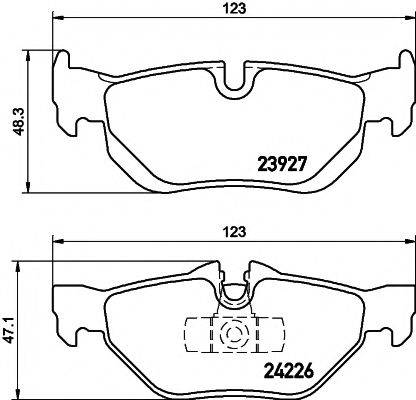 HELLA PAGID 8DB355011301 Комплект гальмівних колодок, дискове гальмо