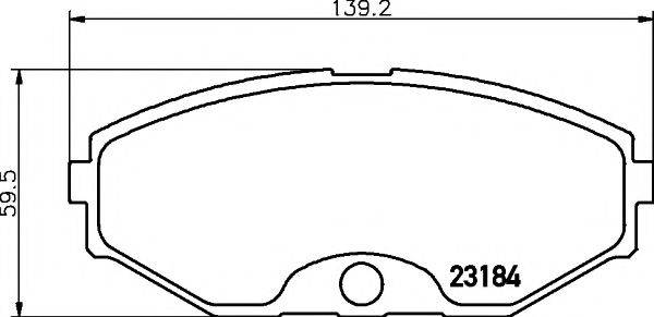 HELLA PAGID 8DB355011631 Комплект гальмівних колодок, дискове гальмо