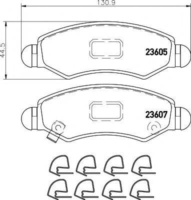 HELLA PAGID 8DB355011691 Комплект гальмівних колодок, дискове гальмо