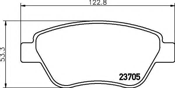 HELLA PAGID 8DB355011871 Комплект гальмівних колодок, дискове гальмо