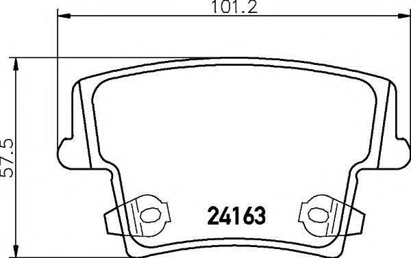 HELLA PAGID 8DB355011881 Комплект гальмівних колодок, дискове гальмо