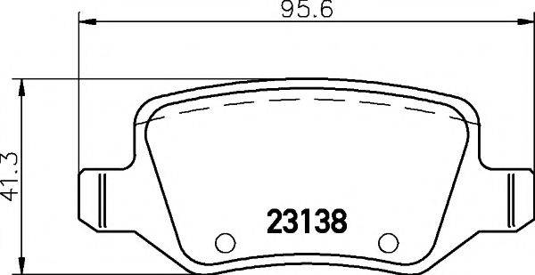 HELLA PAGID 8DB355012131 Комплект гальмівних колодок, дискове гальмо