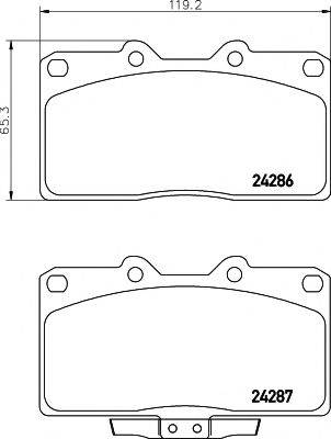 HELLA PAGID 8DB355006641 Комплект гальмівних колодок, дискове гальмо