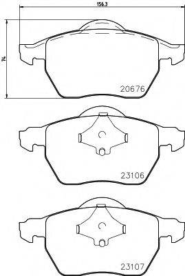 HELLA PAGID 8DB355006921 Комплект гальмівних колодок, дискове гальмо