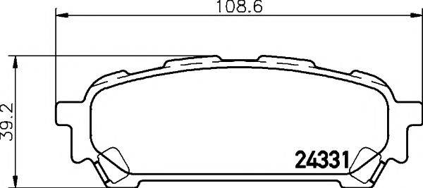 HELLA PAGID 8DB355012311 Комплект гальмівних колодок, дискове гальмо