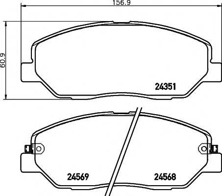 HELLA PAGID 8DB355012371 Комплект гальмівних колодок, дискове гальмо