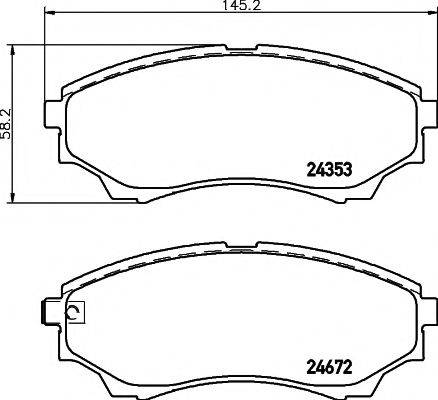 HELLA PAGID 8DB355012381 Комплект гальмівних колодок, дискове гальмо