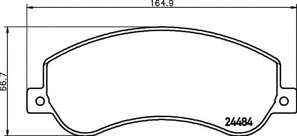 HELLA PAGID 8DB355012761 Комплект гальмівних колодок, дискове гальмо