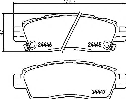 HELLA PAGID 8DB355012821 Комплект гальмівних колодок, дискове гальмо