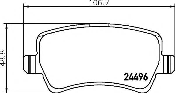 HELLA PAGID 8DB355012941 Комплект гальмівних колодок, дискове гальмо