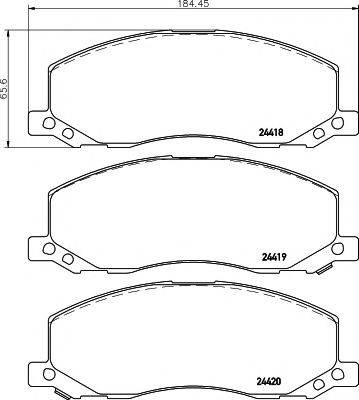 HELLA PAGID 8DB355013061 Комплект гальмівних колодок, дискове гальмо