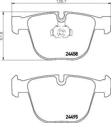 HELLA PAGID 8DB355013171 Комплект гальмівних колодок, дискове гальмо