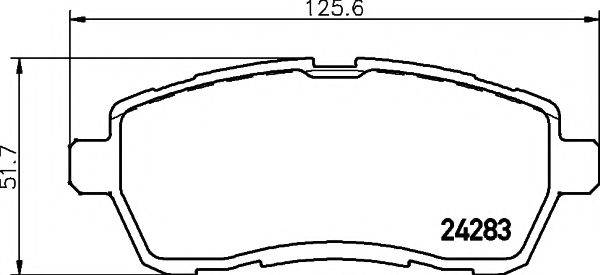 HELLA PAGID 8DB355013211 Комплект гальмівних колодок, дискове гальмо