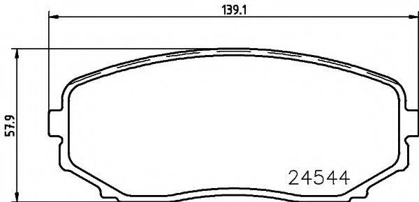 HELLA PAGID 8DB355013251 Комплект гальмівних колодок, дискове гальмо