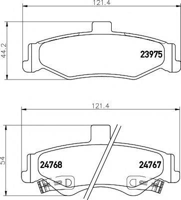 HELLA PAGID 8DB355013391 Комплект гальмівних колодок, дискове гальмо