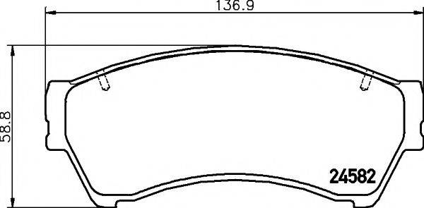 HELLA PAGID 8DB355013701 Комплект гальмівних колодок, дискове гальмо