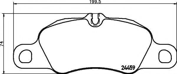 HELLA PAGID 8DB355013801 Комплект гальмівних колодок, дискове гальмо