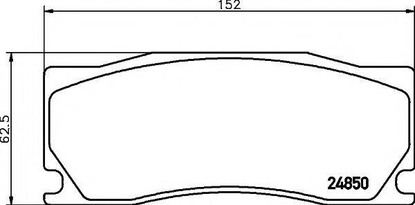 HELLA PAGID 8DB355014091 Комплект гальмівних колодок, дискове гальмо