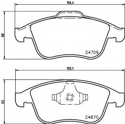 HELLA PAGID 8DB355014801 Комплект гальмівних колодок, дискове гальмо