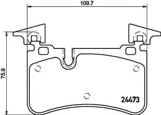 HELLA PAGID 8DB355014811 Комплект гальмівних колодок, дискове гальмо