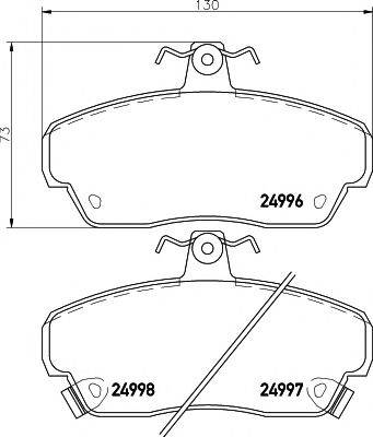 HELLA PAGID 8DB355015281 Комплект гальмівних колодок, дискове гальмо