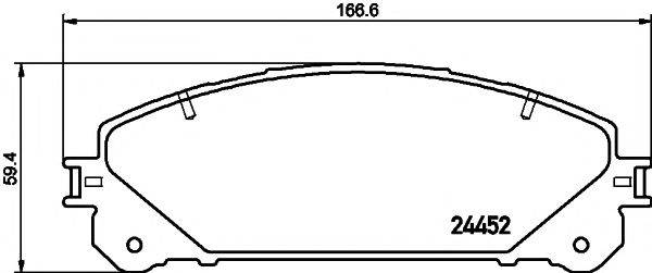 HELLA PAGID 8DB355015461 Комплект гальмівних колодок, дискове гальмо