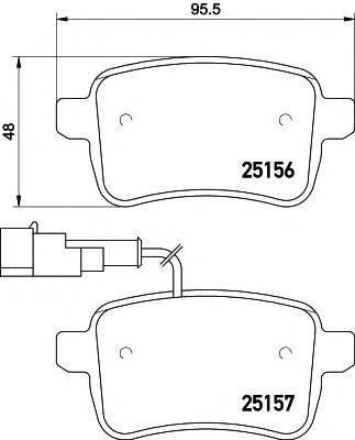 HELLA PAGID 8DB355015541 Комплект гальмівних колодок, дискове гальмо