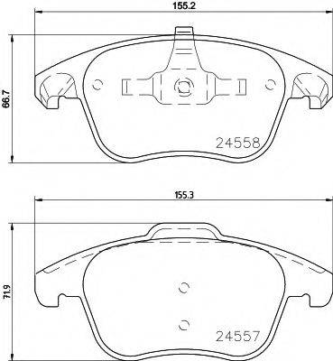 HELLA PAGID 8DB355015561 Комплект гальмівних колодок, дискове гальмо