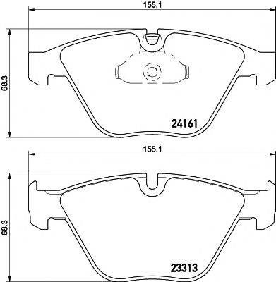 HELLA PAGID 8DB355015601 Комплект гальмівних колодок, дискове гальмо