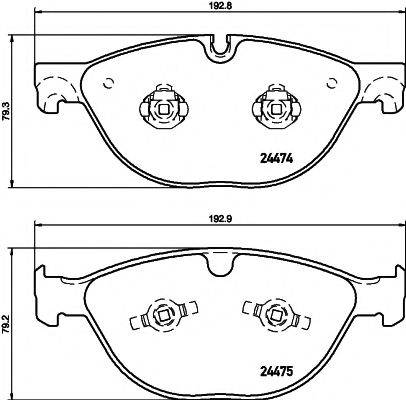 HELLA PAGID 8DB355015701 Комплект гальмівних колодок, дискове гальмо