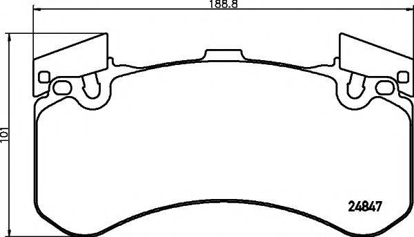 HELLA PAGID 8DB355015991 Комплект гальмівних колодок, дискове гальмо