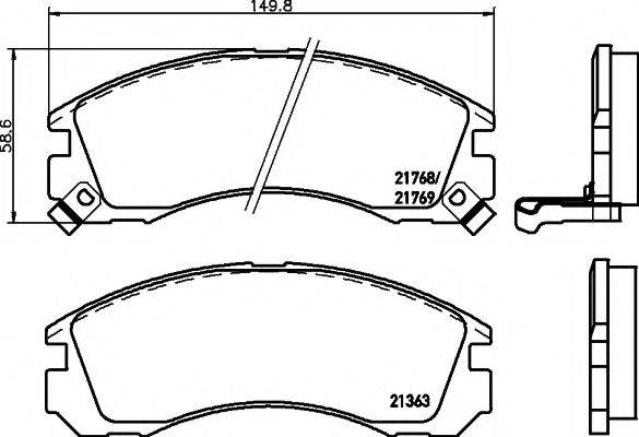 HELLA PAGID 8DB355016531 Комплект гальмівних колодок, дискове гальмо