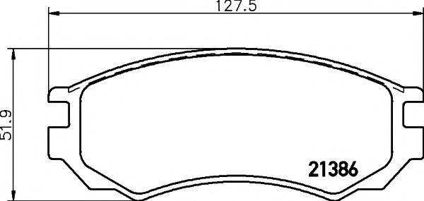 HELLA PAGID 8DB355016541 Комплект гальмівних колодок, дискове гальмо