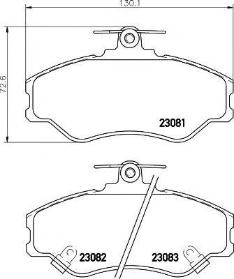 HELLA PAGID 8DB355016641 Комплект гальмівних колодок, дискове гальмо