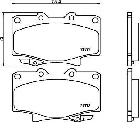 HELLA PAGID 8DB355016871 Комплект гальмівних колодок, дискове гальмо