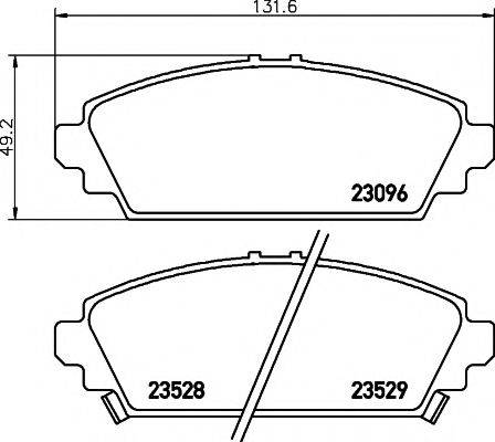 HELLA PAGID 8DB355017261 Комплект гальмівних колодок, дискове гальмо