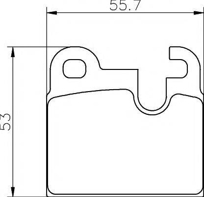 HELLA PAGID 8DB355017511 Комплект гальмівних колодок, дискове гальмо