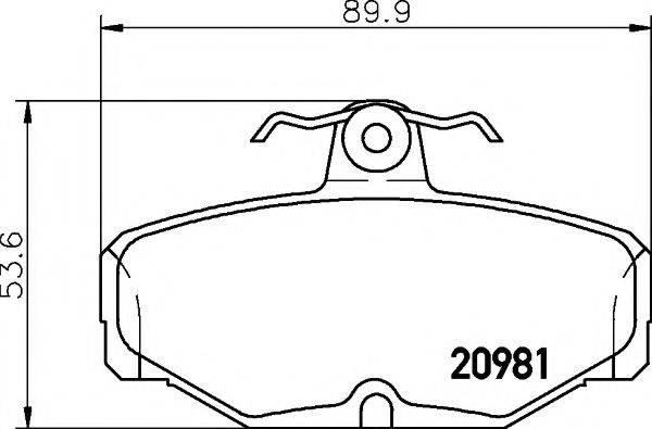 HELLA PAGID 8DB355017621 Комплект гальмівних колодок, дискове гальмо