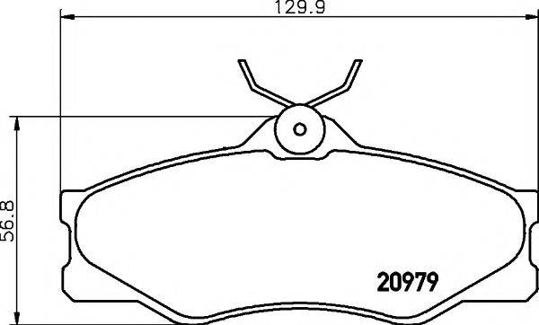 HELLA PAGID 8DB355017661 Комплект гальмівних колодок, дискове гальмо